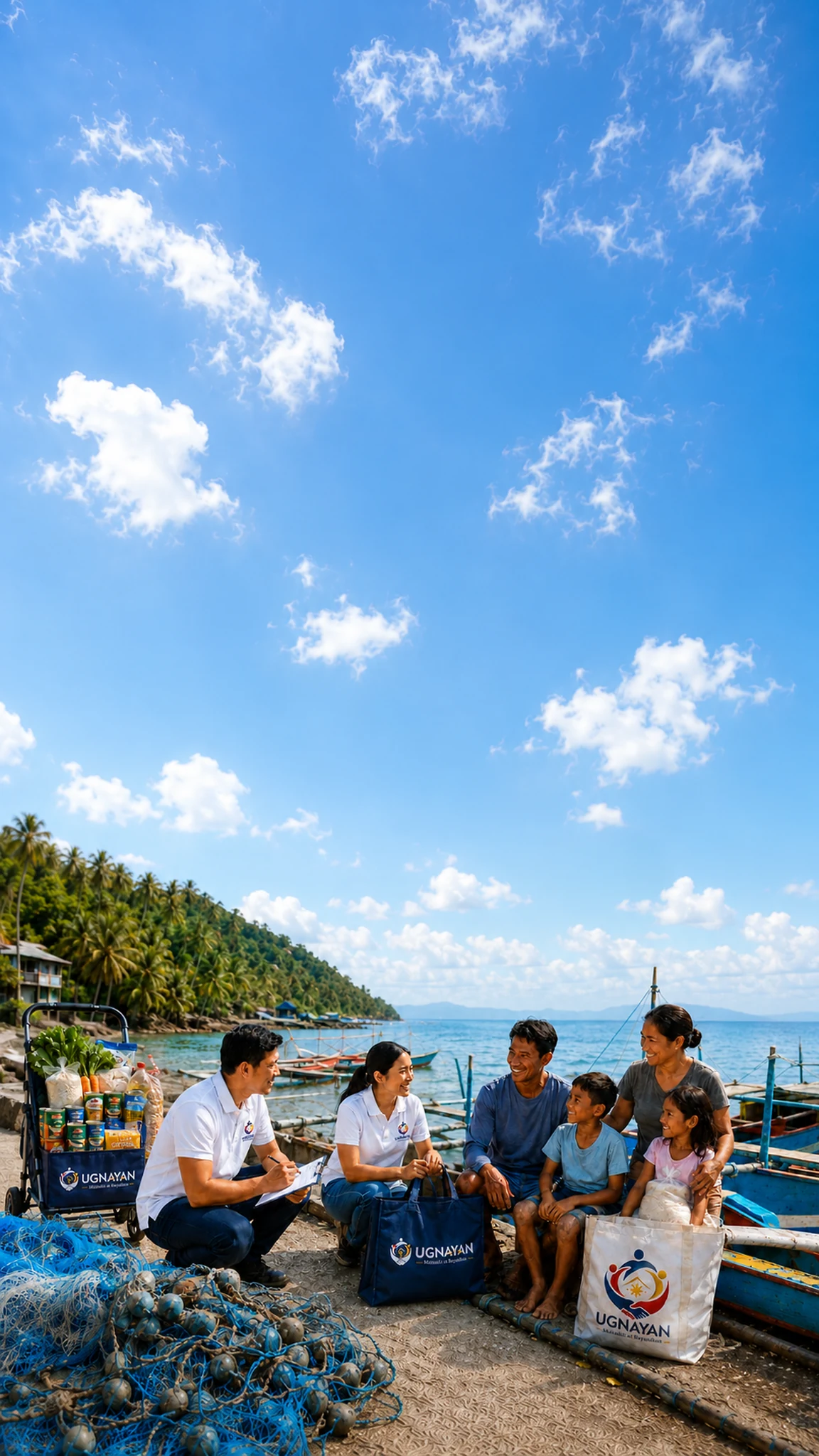 UGNAYAN community service scene by the sea